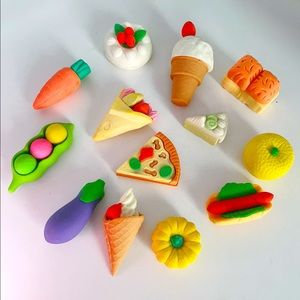 13 Piece Food Tear Apart Erasers